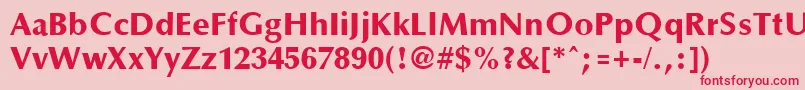 OptaneextraboldRegular Font – Red Fonts on Pink Background