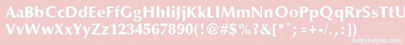 OptaneextraboldRegular Font – White Fonts on Pink Background