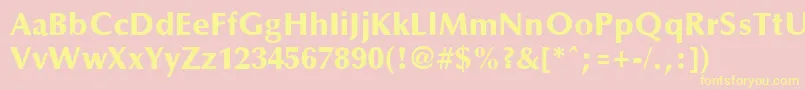 OptaneextraboldRegular Font – Yellow Fonts on Pink Background