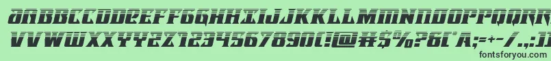 Lifeforcehalfital-Schriftart – Schwarze Schriften auf grünem Hintergrund