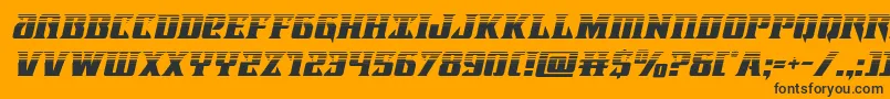 Шрифт Lifeforcehalfital – чёрные шрифты на оранжевом фоне