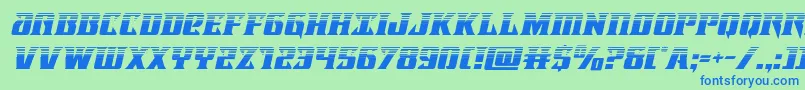 Шрифт Lifeforcehalfital – синие шрифты на зелёном фоне