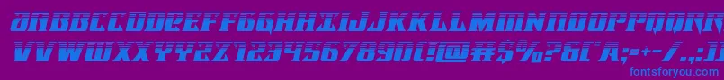 Lifeforcehalfital-Schriftart – Blaue Schriften auf violettem Hintergrund
