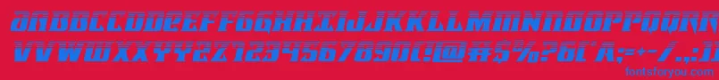 フォントLifeforcehalfital – 赤い背景に青い文字