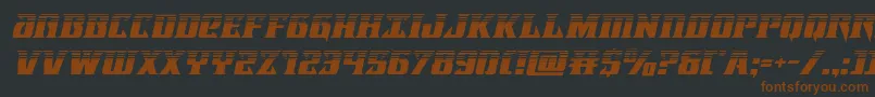 Шрифт Lifeforcehalfital – коричневые шрифты на чёрном фоне