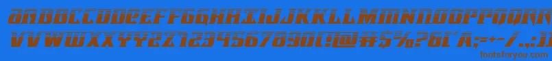 Lifeforcehalfital Font – Brown Fonts on Blue Background