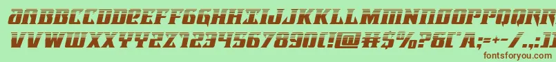 フォントLifeforcehalfital – 緑の背景に茶色のフォント