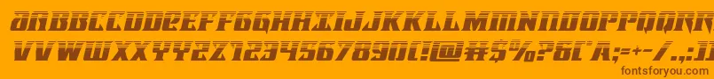 Шрифт Lifeforcehalfital – коричневые шрифты на оранжевом фоне