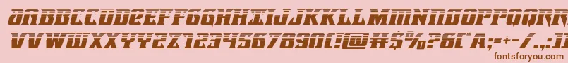 Lifeforcehalfital-Schriftart – Braune Schriften auf rosa Hintergrund