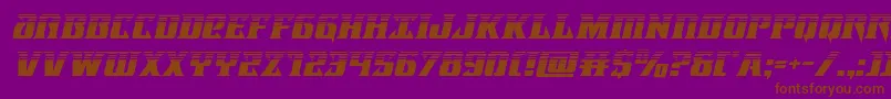 Lifeforcehalfital-Schriftart – Braune Schriften auf violettem Hintergrund