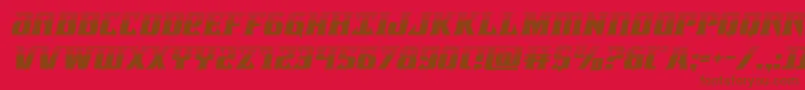 フォントLifeforcehalfital – 赤い背景に茶色の文字