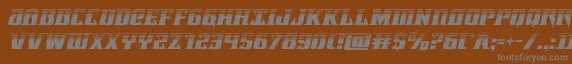 Lifeforcehalfital-fontti – harmaat kirjasimet ruskealla taustalla