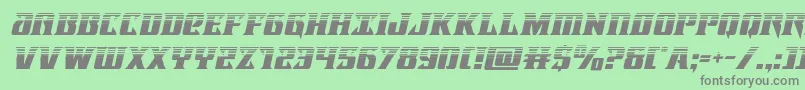 フォントLifeforcehalfital – 緑の背景に灰色の文字