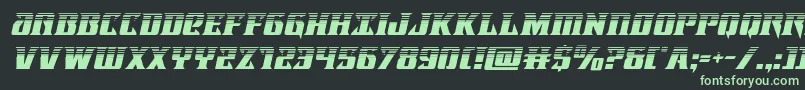 フォントLifeforcehalfital – 黒い背景に緑の文字