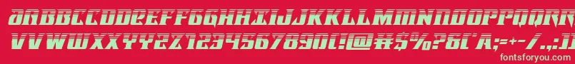 フォントLifeforcehalfital – 赤い背景に緑の文字