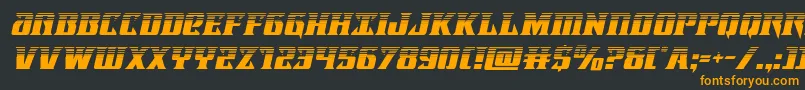 フォントLifeforcehalfital – 黒い背景にオレンジの文字