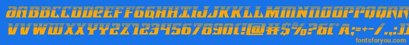 Lifeforcehalfital Font – Orange Fonts on Blue Background