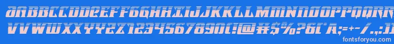Шрифт Lifeforcehalfital – розовые шрифты на синем фоне