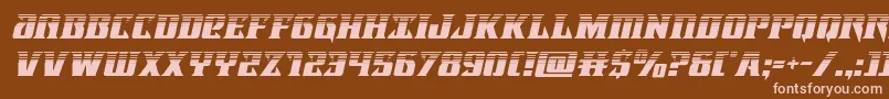 Lifeforcehalfital-fontti – vaaleanpunaiset fontit ruskealla taustalla