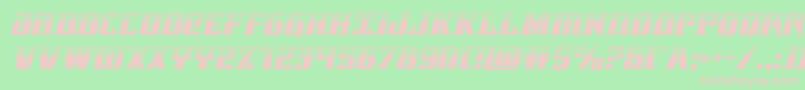 フォントLifeforcehalfital – 緑の背景にピンクのフォント