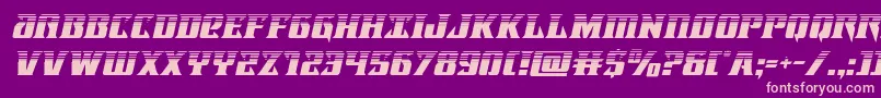 Lifeforcehalfital-Schriftart – Rosa Schriften auf violettem Hintergrund