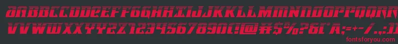 フォントLifeforcehalfital – 黒い背景に赤い文字