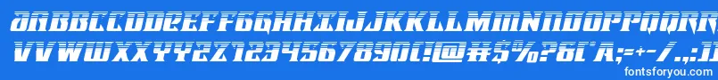 Lifeforcehalfital Font – White Fonts on Blue Background