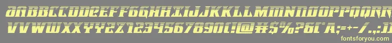 フォントLifeforcehalfital – 黄色のフォント、灰色の背景