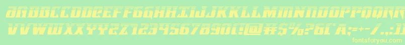 Lifeforcehalfital-fontti – keltaiset fontit vihreällä taustalla