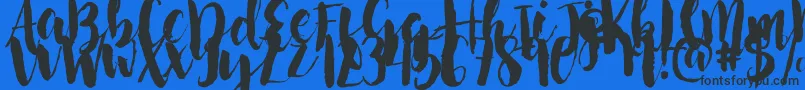 Police NightingaleSample – polices noires sur fond bleu