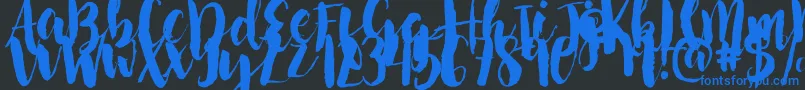 fuente NightingaleSample – Fuentes Azules Sobre Fondo Negro