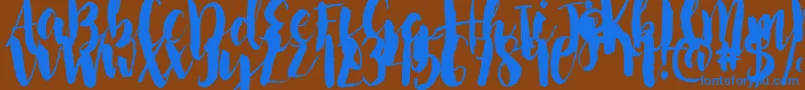 fuente NightingaleSample – Fuentes Azules Sobre Fondo Marrón