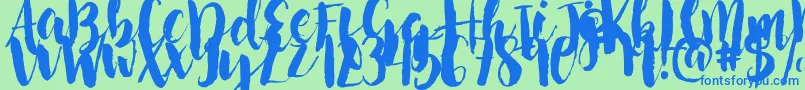 フォントNightingaleSample – 青い文字は緑の背景です。