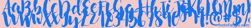 fuente NightingaleSample – Fuentes Azules Sobre Fondo Rosa