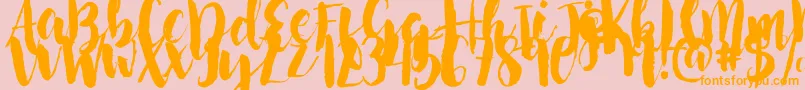 fuente NightingaleSample – Fuentes Naranjas Sobre Fondo Rosa
