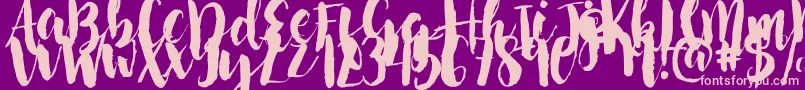 Police NightingaleSample – polices roses sur fond violet