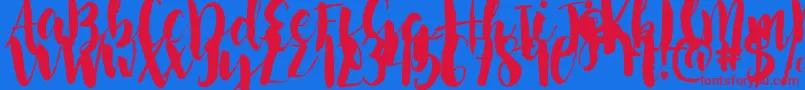 fuente NightingaleSample – Fuentes Rojas Sobre Fondo Azul