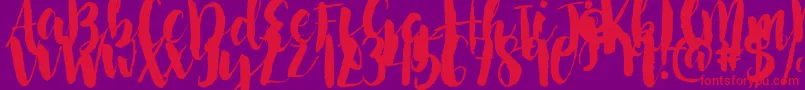 NightingaleSample Font – Red Fonts on Purple Background