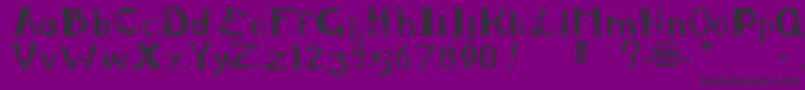 Kiralynn ffy Font – Black Fonts on Purple Background