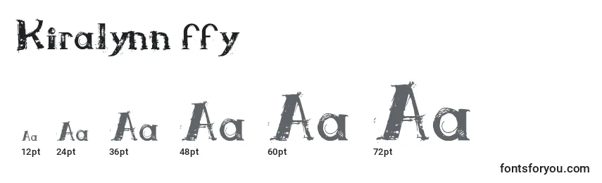 Размеры шрифта Kiralynn ffy