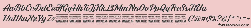 ShadedlarchPersonalUse Font – Black Fonts on Pink Background