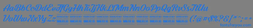 ShadedlarchPersonalUse Font – Blue Fonts on Gray Background