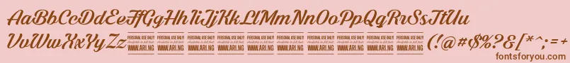 ShadedlarchPersonalUse Font – Brown Fonts on Pink Background