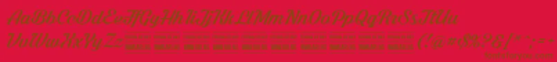 Police ShadedlarchPersonalUse – polices brunes sur fond rouge