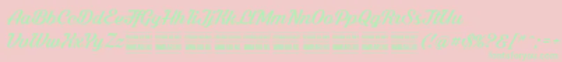 ShadedlarchPersonalUse-Schriftart – Grüne Schriften auf rosa Hintergrund