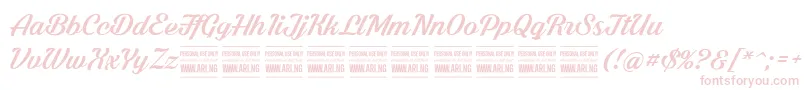 ShadedlarchPersonalUse Font – Pink Fonts on White Background