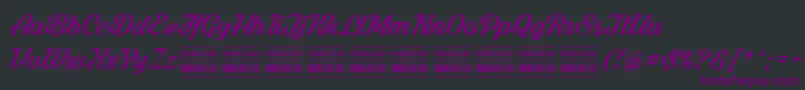 ShadedlarchPersonalUse Font – Purple Fonts on Black Background