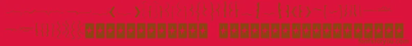 Шрифт Bellakbrackets – коричневые шрифты на красном фоне