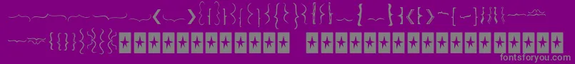 Fonte Bellakbrackets – fontes cinzas em um fundo violeta