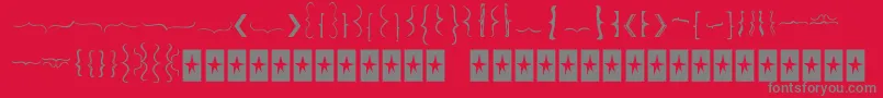 Bellakbrackets Font – Gray Fonts on Red Background